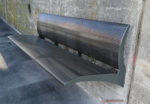 SITZBANK THETIS 120 Wandmontage aus Edelstahl Zeitlos / Bequem